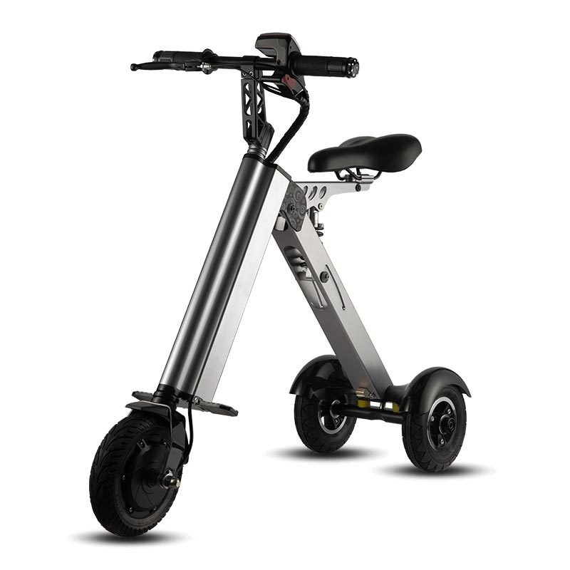 K7S 심플한 모양 미니 전자 자전거 3 륜 접이식 전기 스쿠터 성인용 지능형 전기 자전거 자전거 250W 36V 7.8Ah